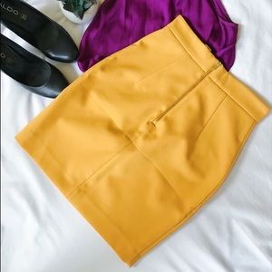 H&M Mustard Skirt